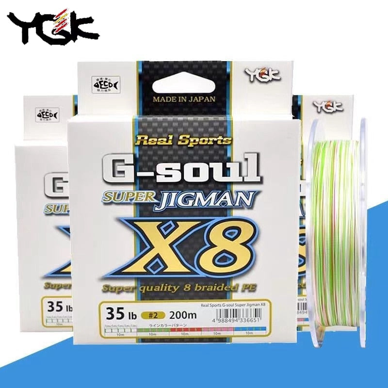 Linha de pesca Multifilamento YGK G-SOUL X8 JIGMAN x8 PE