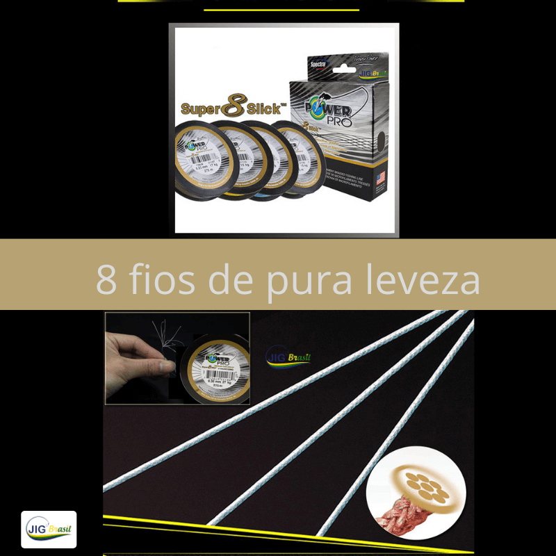 Linha de pesca Multifilamento Power Pro SUPER 8 Slick 300y 275 metros