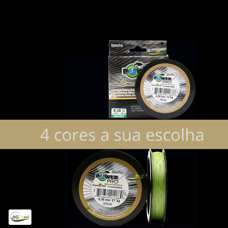 Linha de pesca Multifilamento Power Pro SUPER 8 Slick 300y 275 metros