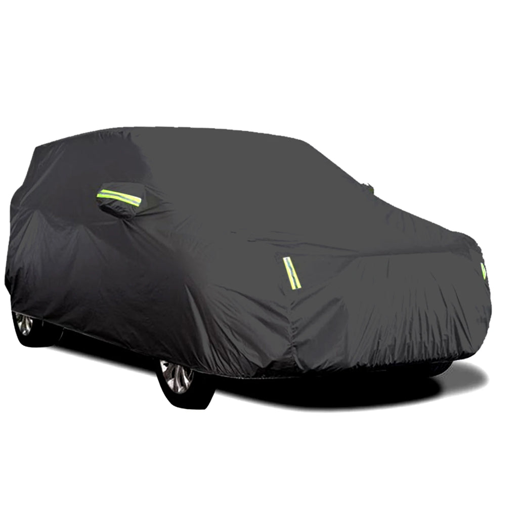 Tampa completa universal do carro com tira reflexiva, proteção solar, poeira, impermeável, UV, resistente a riscos, sedan, S-XXL