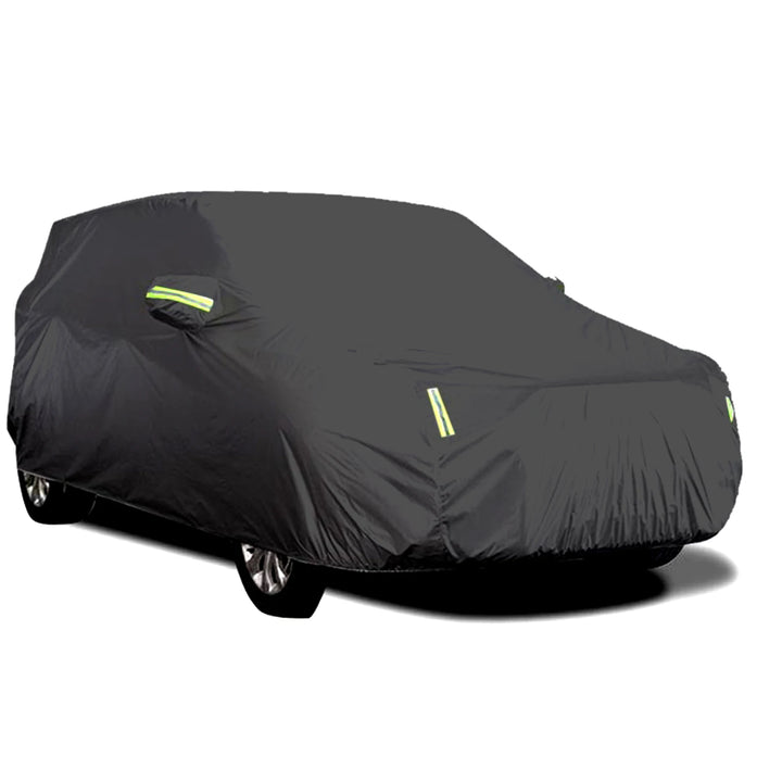 Tampa completa universal do carro com tira reflexiva, proteção solar, poeira, impermeável, UV, resistente a riscos, sedan, S-XXL