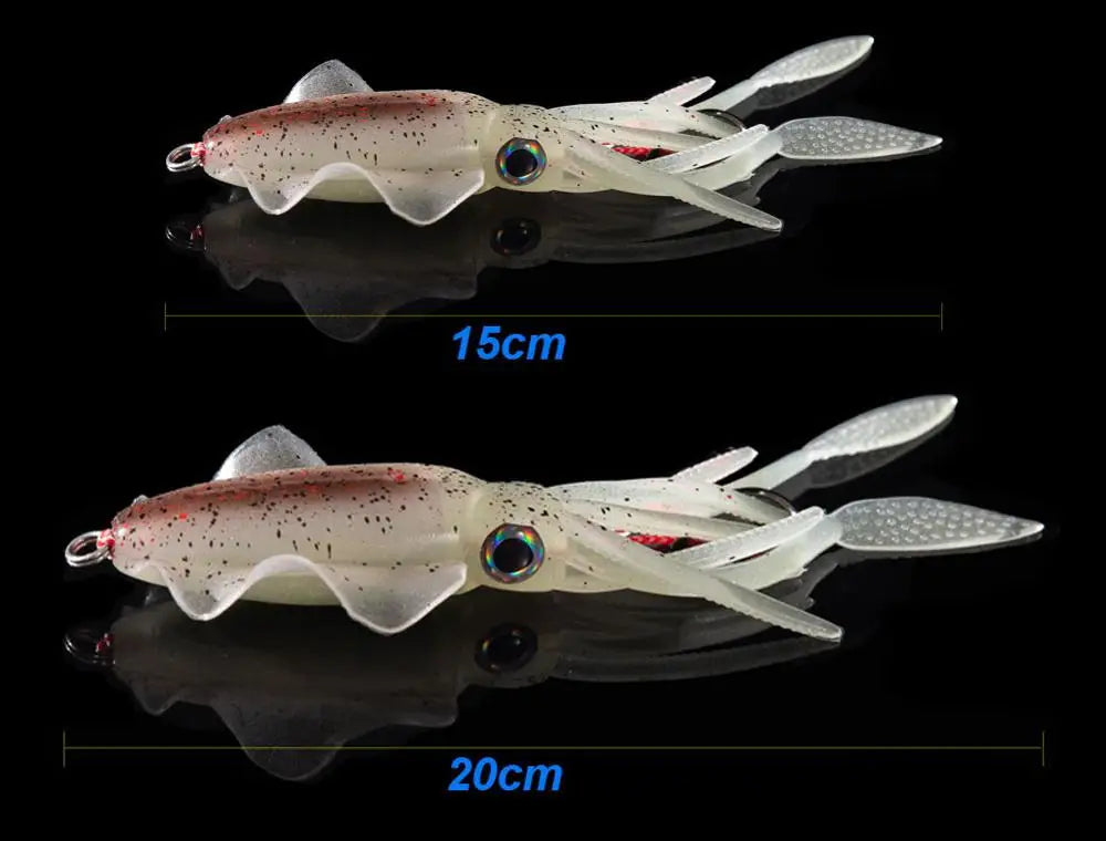 Isca Artificial Lula Ultra Realista Fluorescente 20, 60, 80, 100, 120 e 150g Fluorescente para Pesca Oceânica