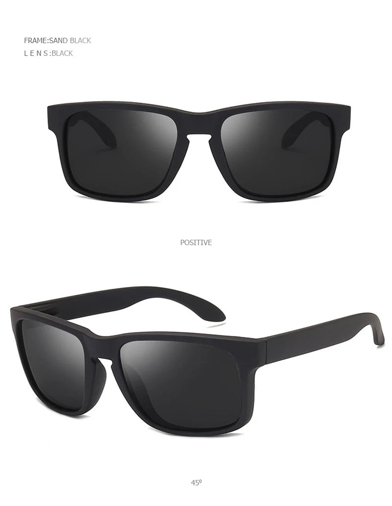 Óculos de Sol Quadrado Polarizado Unissex - Esportivo Anti-reflexo para Pesca e Dirigir