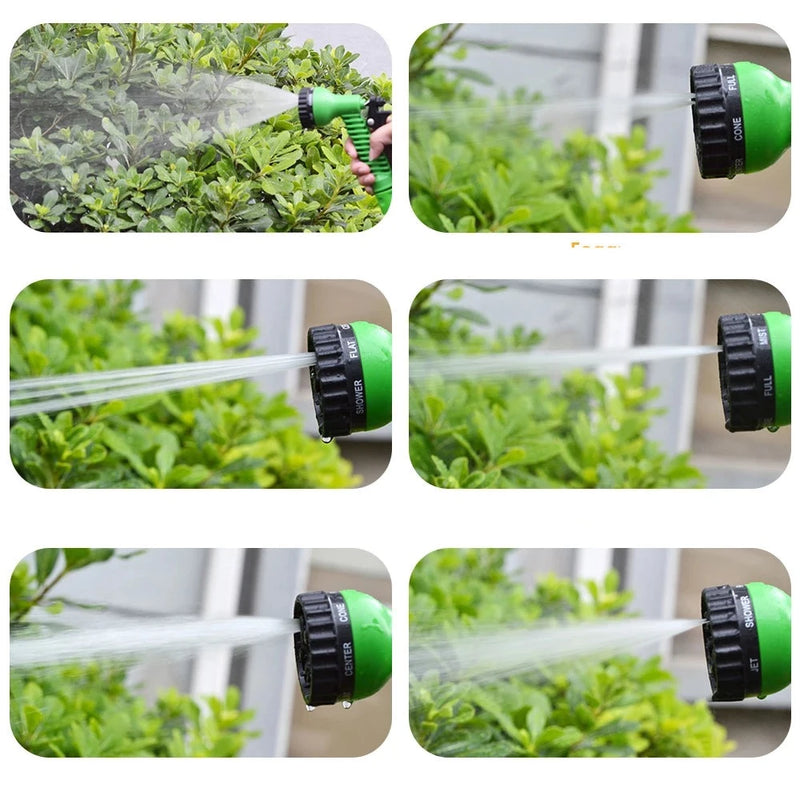 Garden Hose Pipe Water Hose Expandable Magic Hose 7 Patterns Water Gun Foam Pot flexible reels hose Car Wash Gun Sprayer - Jig Brasil