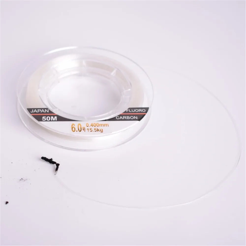 Mavllos-Full Sink Fluorocarbon Fishing Line, 100% monofilamento, pesca da carpa, fibra de carbono, líder, japonês, 50m, 100m