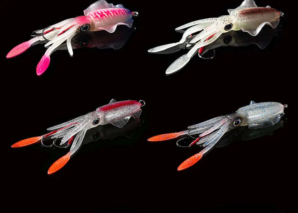 Isca Artificial Lula Ultra Realista Fluorescente 20, 60, 80, 100, 120 e 150g Fluorescente para Pesca Oceânica
