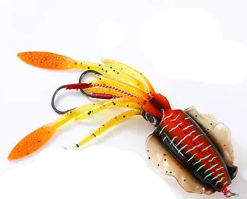 Isca Artificial Lula Ultra Realista Fluorescente 20, 60, 80, 100, 120 e 150g Fluorescente para Pesca Oceânica