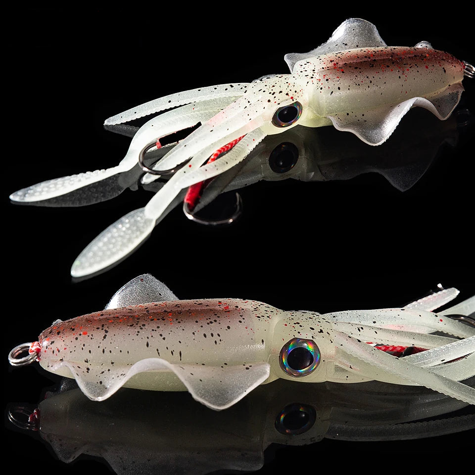 Isca Artificial Lula Ultra Realista Fluorescente 20, 60, 80, 100, 120 e 150g Fluorescente para Pesca Oceânica