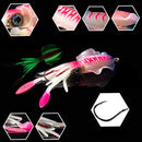 Isca Artificial Lula Ultra Realista Fluorescente 20, 60, 80, 100, 120 e 150g Fluorescente para Pesca Oceânica