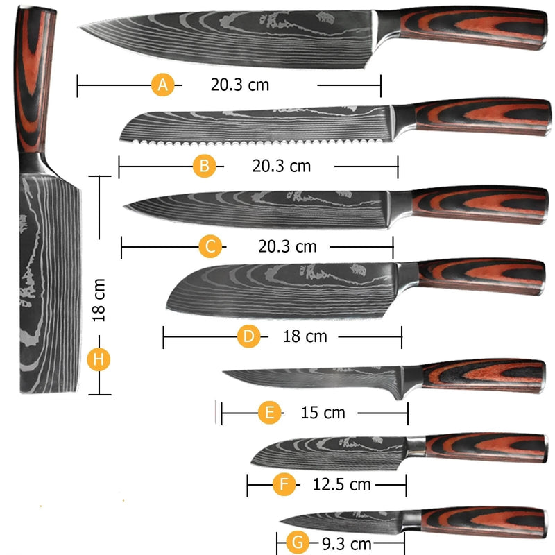 Facas Artesanais JIG Classic Kits 8,6,4 e 3 Peças - Jig Brasil