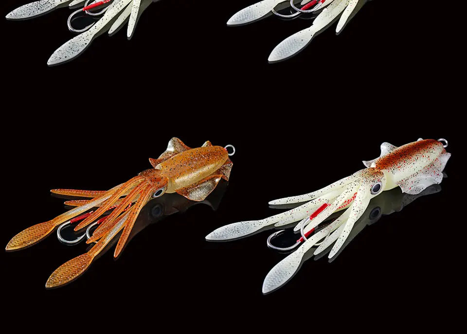 Isca Artificial Lula Ultra Realista Fluorescente 20, 60, 80, 100, 120 e 150g Fluorescente para Pesca Oceânica