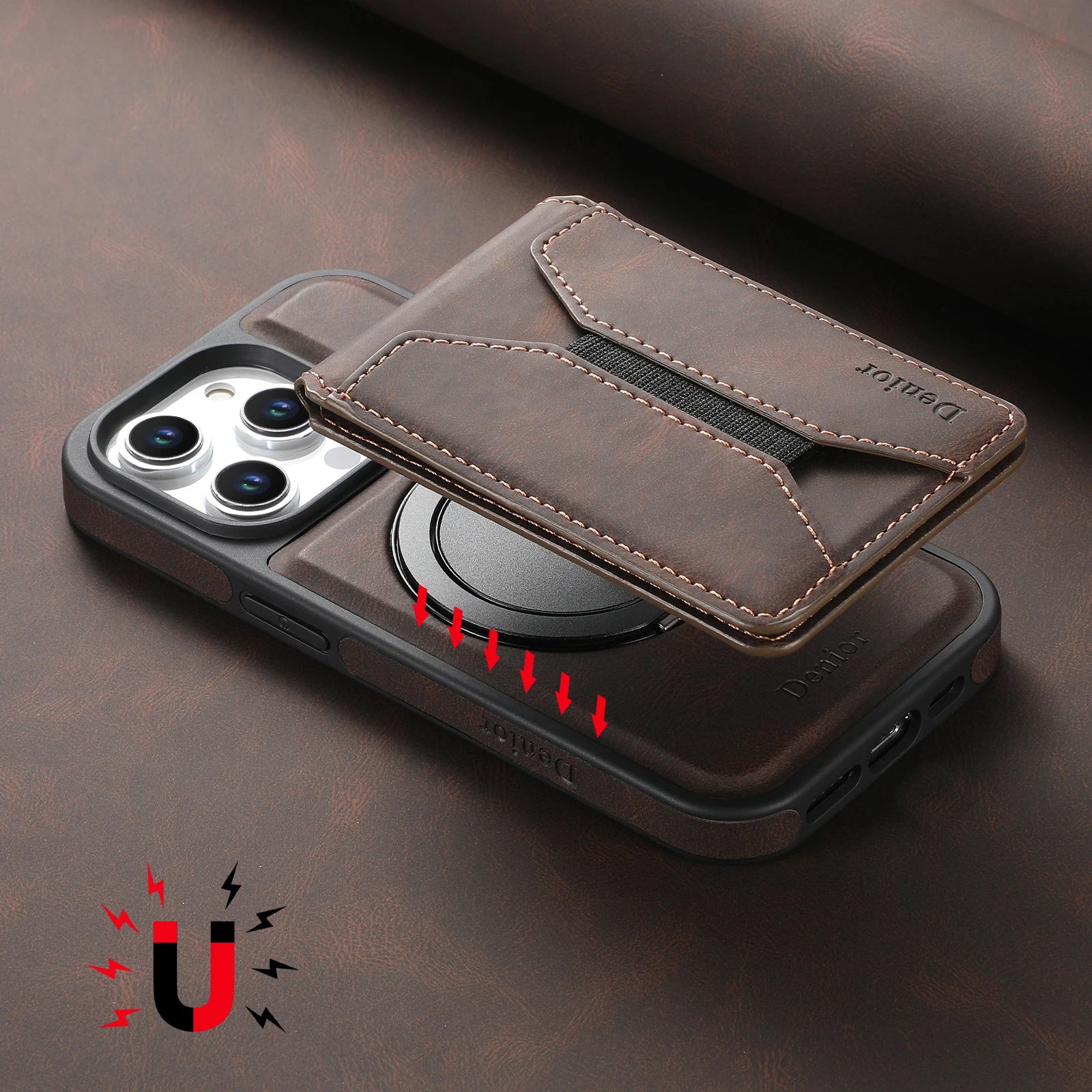 Capa de Proteção para iPhone 16, 15, 14 Pro Max, 13 e 12  Suporte de Anel 360° Magnética