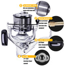 High Speed Spinning Fishing Reel, Drag Sea Boat, Fish Coil, Trolling Surf, Big Metal Colher, Moulinet Peche, 4.6:1, 25kg Max, 12 + 1BB