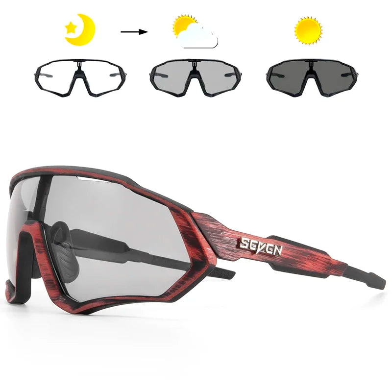 Óculos de sol fotocromáticos para ciclismo, esportes ao ar livre, corrida, drving, estrada, mtb, bicicleta, uv400, segurança