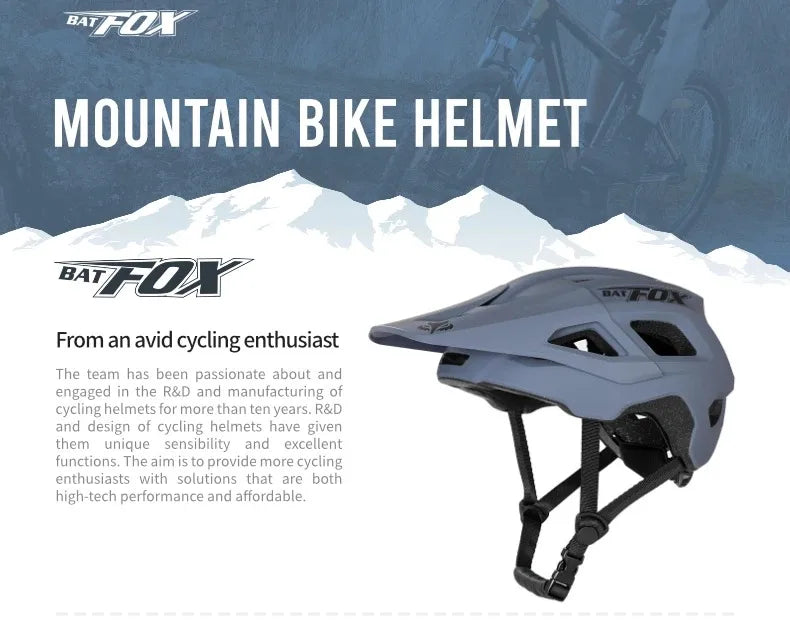 Batfox capacete de bicicleta moldado geral, capacete de estrada de montanha ultraleve, equipamento de ciclismo dh am casco ciclismo