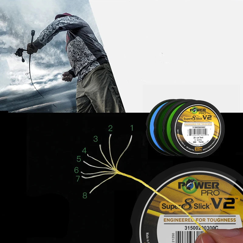 Linha Multifilamento Power Pro V2 8 Fios 275 Metros 10-80 Libras Super PE
