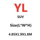 Pára-sol exterior do carro com tiras reflexivas, capa dupla cor, proteção contra poeira, universal para Hatchback, sedan, SUV