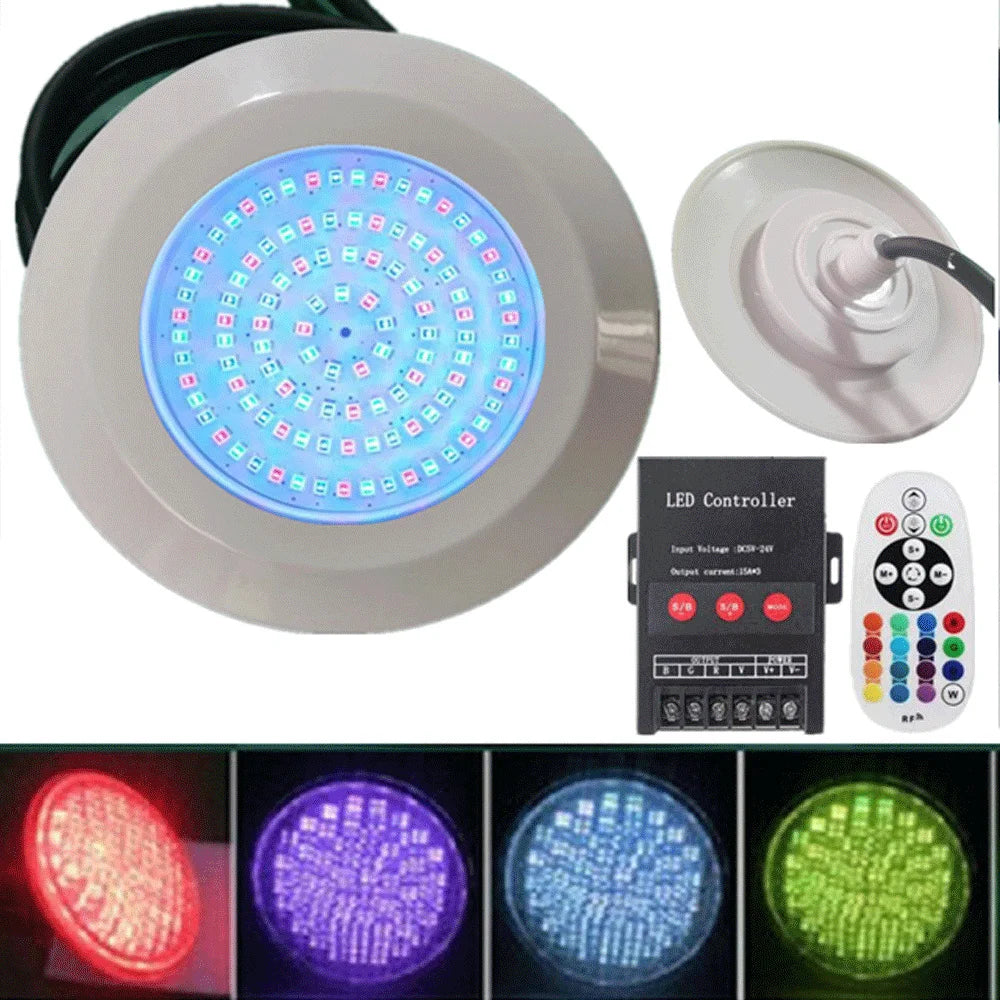 Luminária Colorida para Piscina LED IP68 12Volts 9 e 12Watts - Jig Brasil