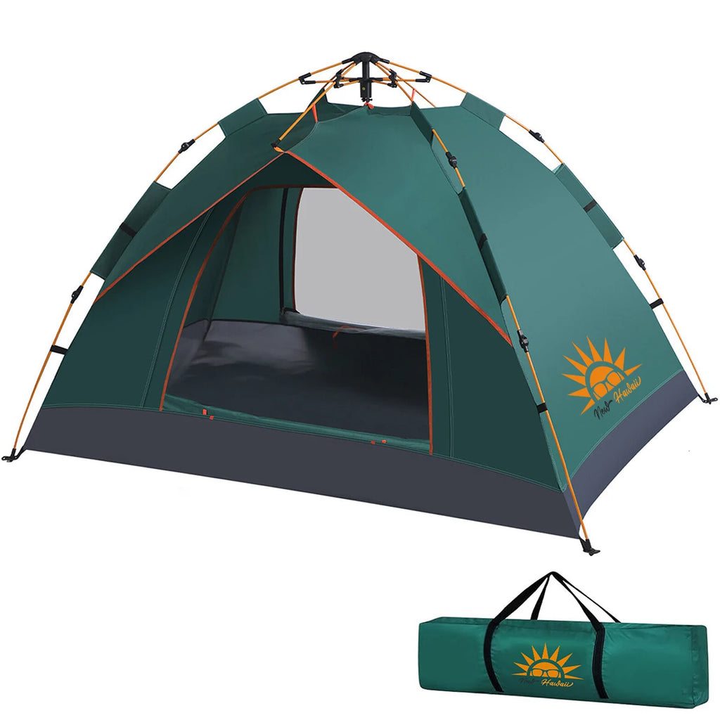 Barraca de Camping Automática: Montagem Rápida, Impermeável e Ideal para 3-4 Pessoas.
