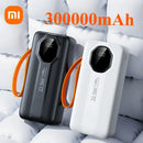 Xiaomi Original 300000 mAh Power Bank 120W Bateria de carregamento super rápido com display digital de alta capacidade PowerBank para Samsung Huawei