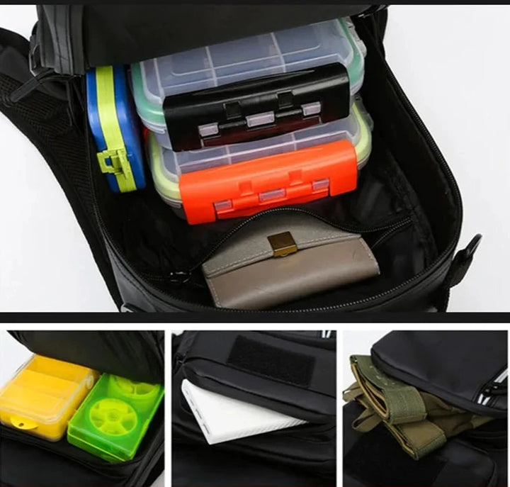 Mochila de Pesca Multifuncional à Prova d'Água!