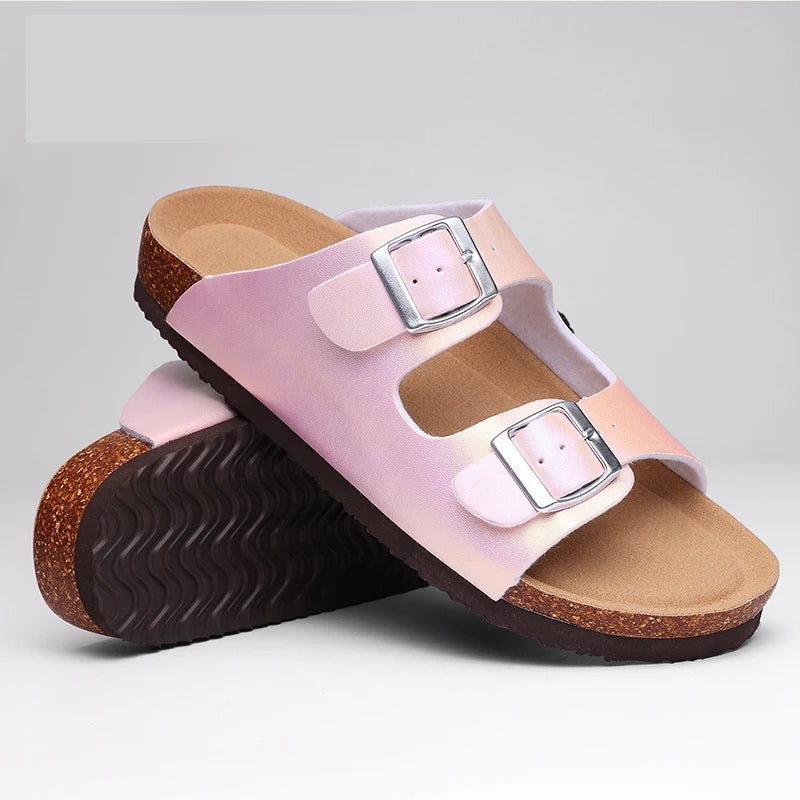 Sandália Clogs de Cortiça Unissex Camurça com Fivela Ajustável – Conforto e Estilo