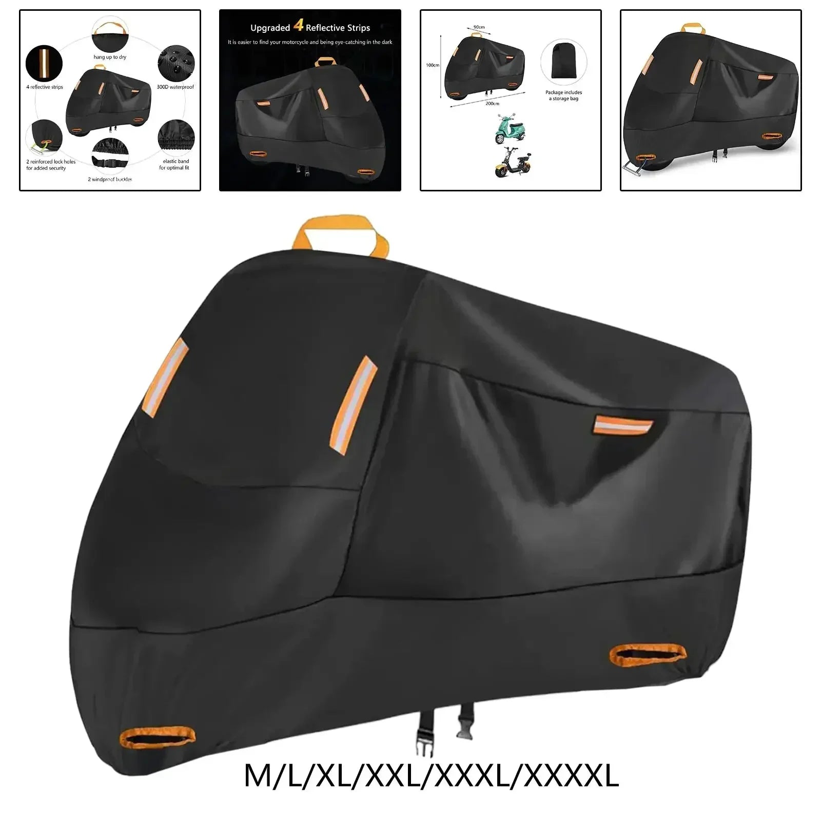 Capa Protetora Premium Impermeável Anti-UV Para Motos E Motos Elétricas Scooter
