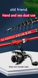 New carbon rock fishing rod 5.3M 6.0M ultra-light ultra-hard portable carp rod telescopic sea Fishing rod surfing rotating rod