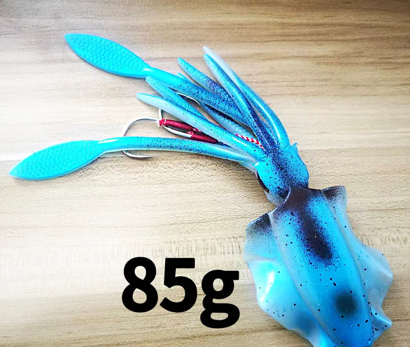 Isca Artificial Lula Ultra Realista Fluorescente 20, 60, 80, 100, 120 e 150g Fluorescente para Pesca Oceânica