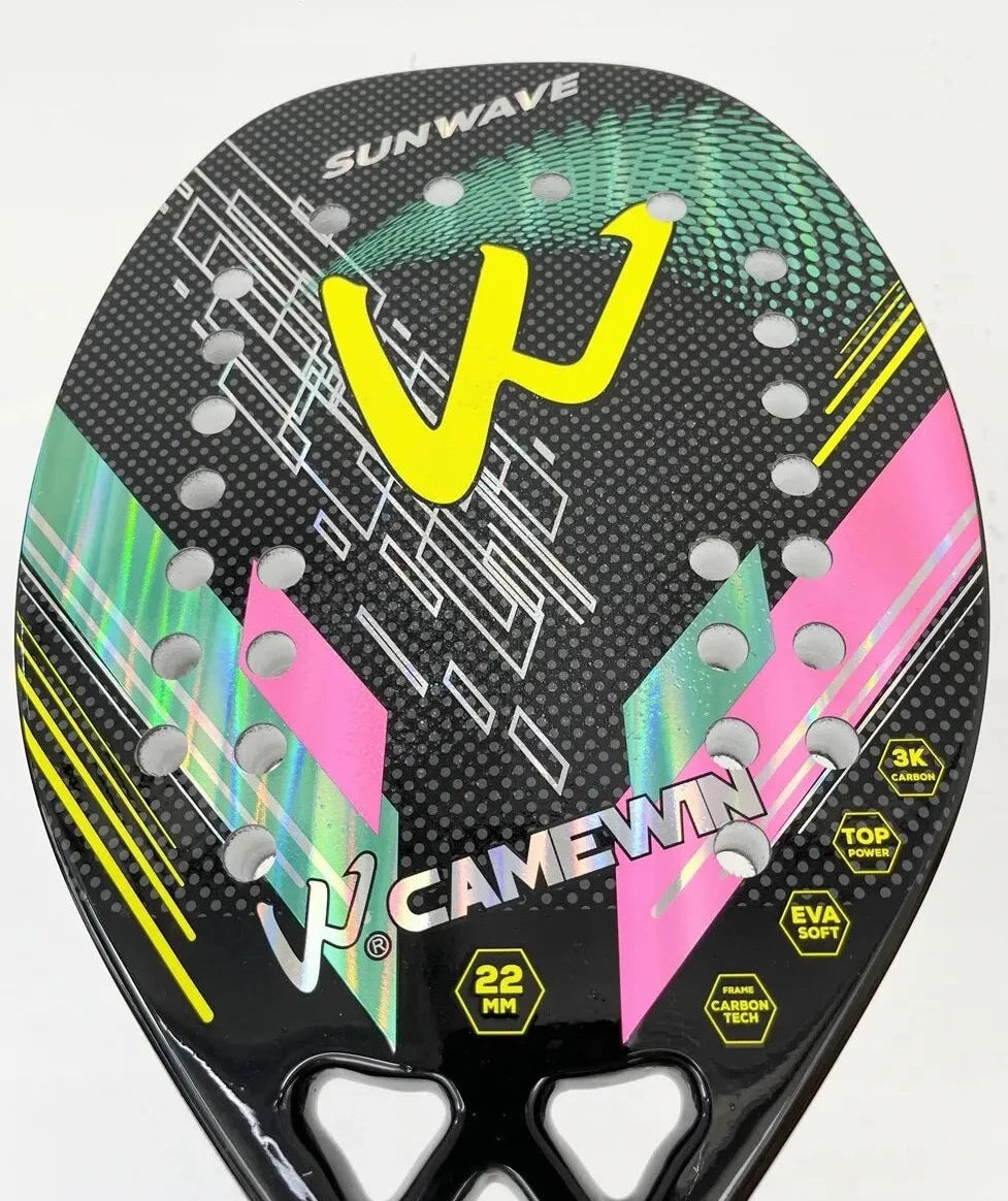 Raquete Beach Tennis Profissional 100% Fibra De Carbono com Bolsa - Jig Brasil