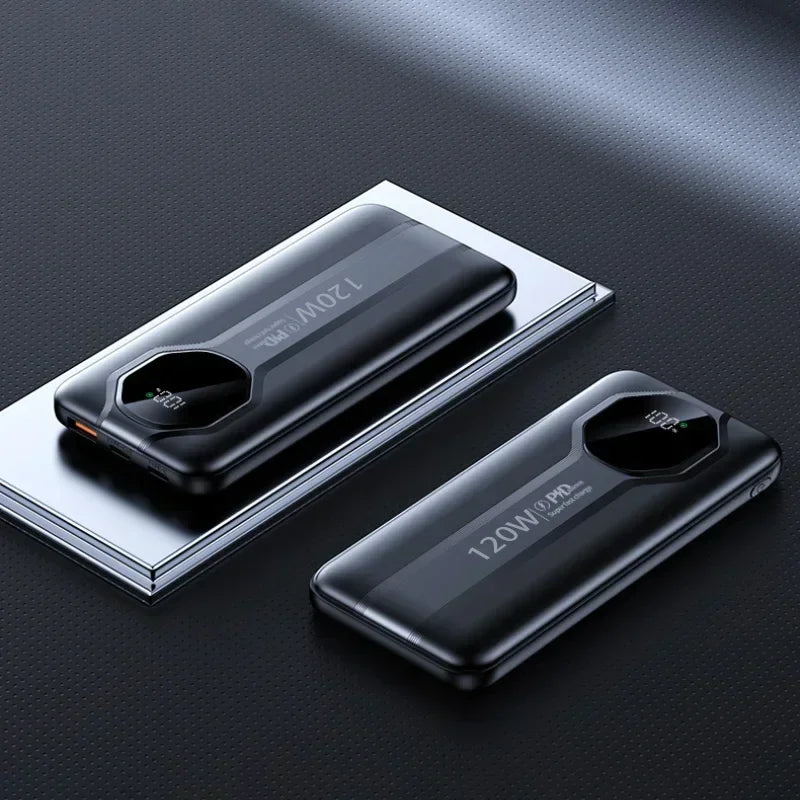 Xiaomi Original 300000 mAh Power Bank 120W Bateria de carregamento super rápido com display digital de alta capacidade PowerBank para Samsung Huawei