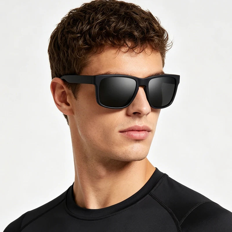 Óculos de Sol Quadrado Polarizado Unissex - Esportivo Anti-reflexo para Pesca e Dirigir