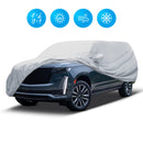 Universal suv/berlina completa carro cobre ao ar livre à prova dwaterproof água sol chuva neve resistente à poeira proteção uv carro prata caso capa M-XX