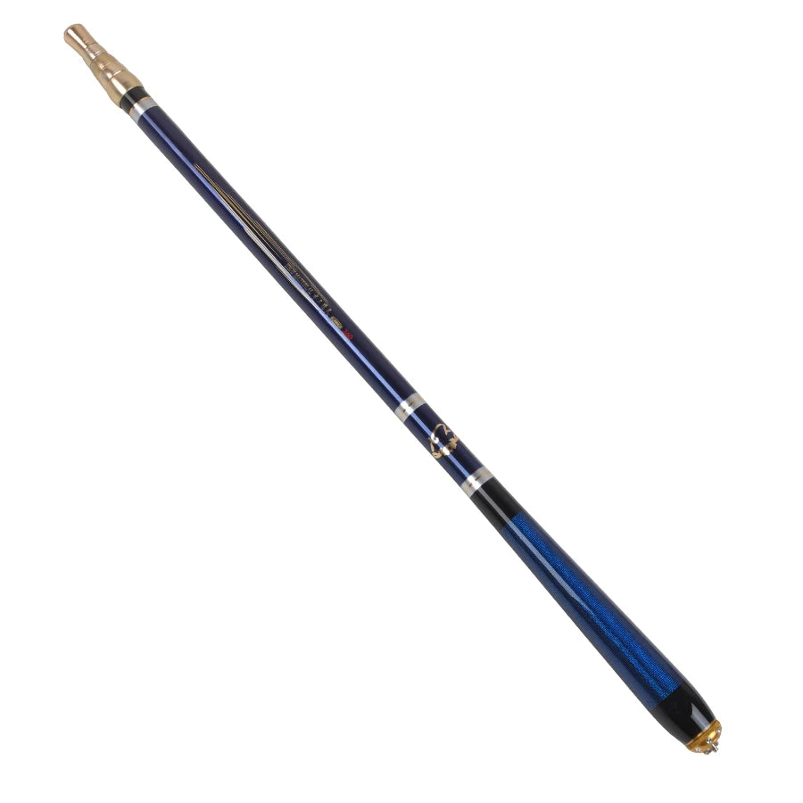 Vara de Pesca Telescópica em Fibra de Carbono Gold Blue