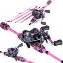 Sougayilang 1.7m Casting Fishing Combo 5 Section Carbon Fiber Lure Fishing Rod and 7.2:1 Gear Ratio Max Drag 8kg Reel Pesca - Jig Brasil