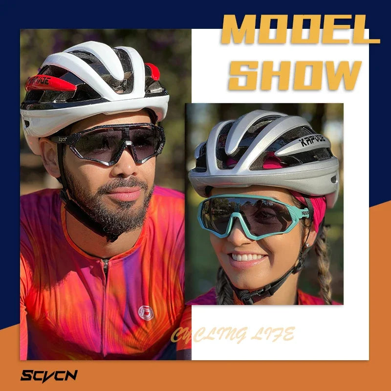 Óculos de sol fotocromáticos para ciclismo, esportes ao ar livre, corrida, drving, estrada, mtb, bicicleta, uv400, segurança