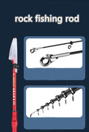 New carbon rock fishing rod 5.3M 6.0M ultra-light ultra-hard portable carp rod telescopic sea Fishing rod surfing rotating rod
