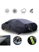 Universal suv/berlina completa carro cobre ao ar livre sol neve proteção uv carro zíper design preto caso do carro capa S-XXL