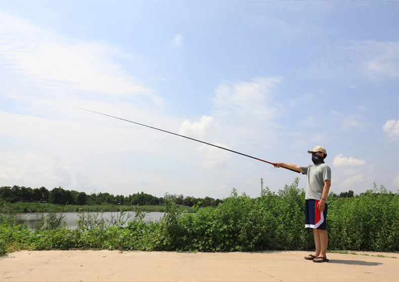 New carbon rock fishing rod 5.3M 6.0M ultra-light ultra-hard portable carp rod telescopic sea Fishing rod surfing rotating rod