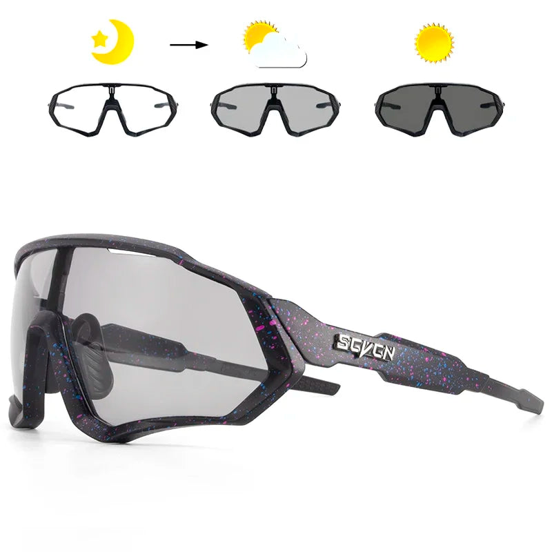 Óculos de sol fotocromáticos para ciclismo, esportes ao ar livre, corrida, drving, estrada, mtb, bicicleta, uv400, segurança
