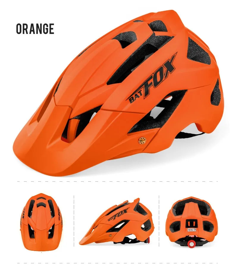 Batfox capacete de bicicleta moldado geral, capacete de estrada de montanha ultraleve, equipamento de ciclismo dh am casco ciclismo