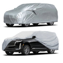 Universal suv/berlina completa carro cobre ao ar livre à prova dwaterproof água sol chuva neve resistente à poeira proteção uv carro prata caso capa M-XX