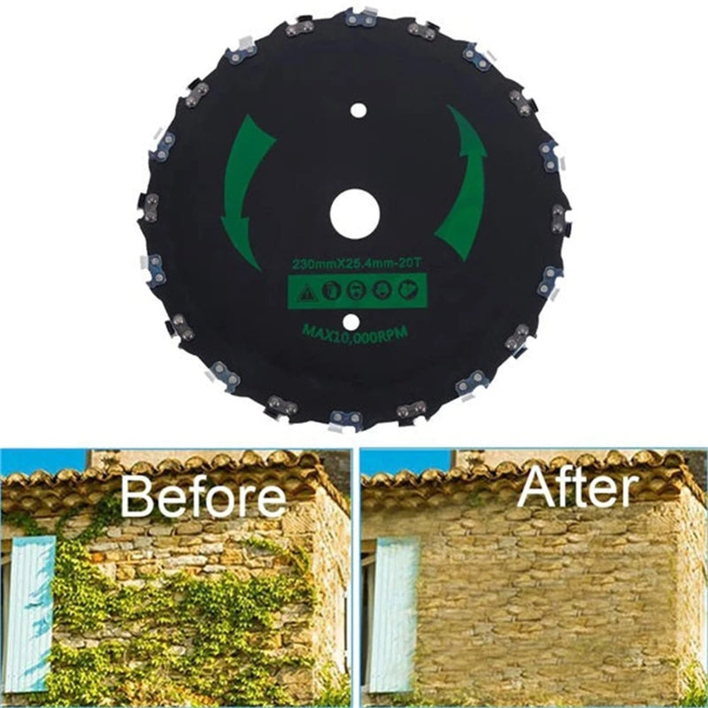 9 Inch Steel Grass Trimmer Head Mowing Lawnmower Parts 14/20-Tooth Disc Blade Grass Brush Cutter for Lawn Mover Head Supplier - Jig Brasil