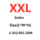 Pára-sol exterior do carro com tiras reflexivas, capa dupla cor, proteção contra poeira, universal para Hatchback, sedan, SUV