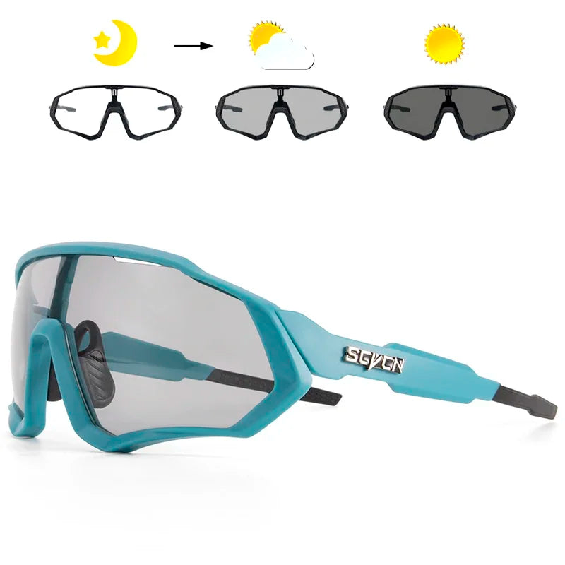 Óculos de sol fotocromáticos para ciclismo, esportes ao ar livre, corrida, drving, estrada, mtb, bicicleta, uv400, segurança