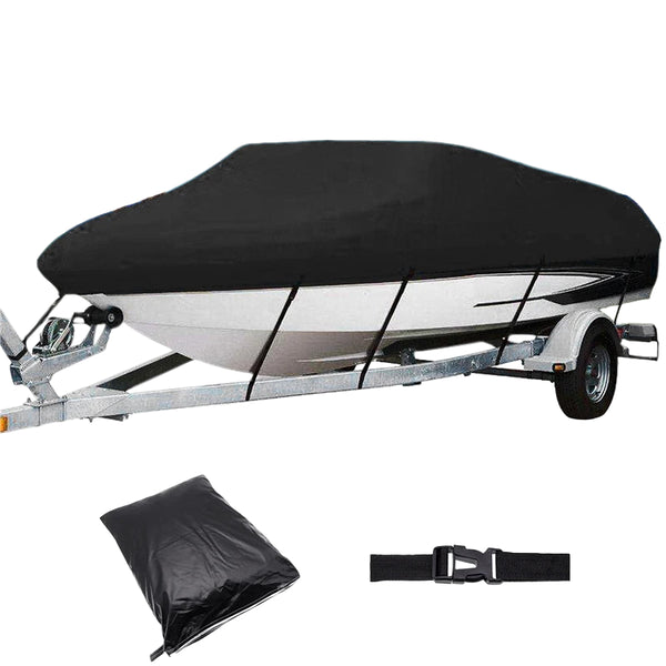 Barco iate capa 11-22ft barco barco barco capa anti-uv resistente à prova d2água 210d marinha trailerable lona acessórios do barco