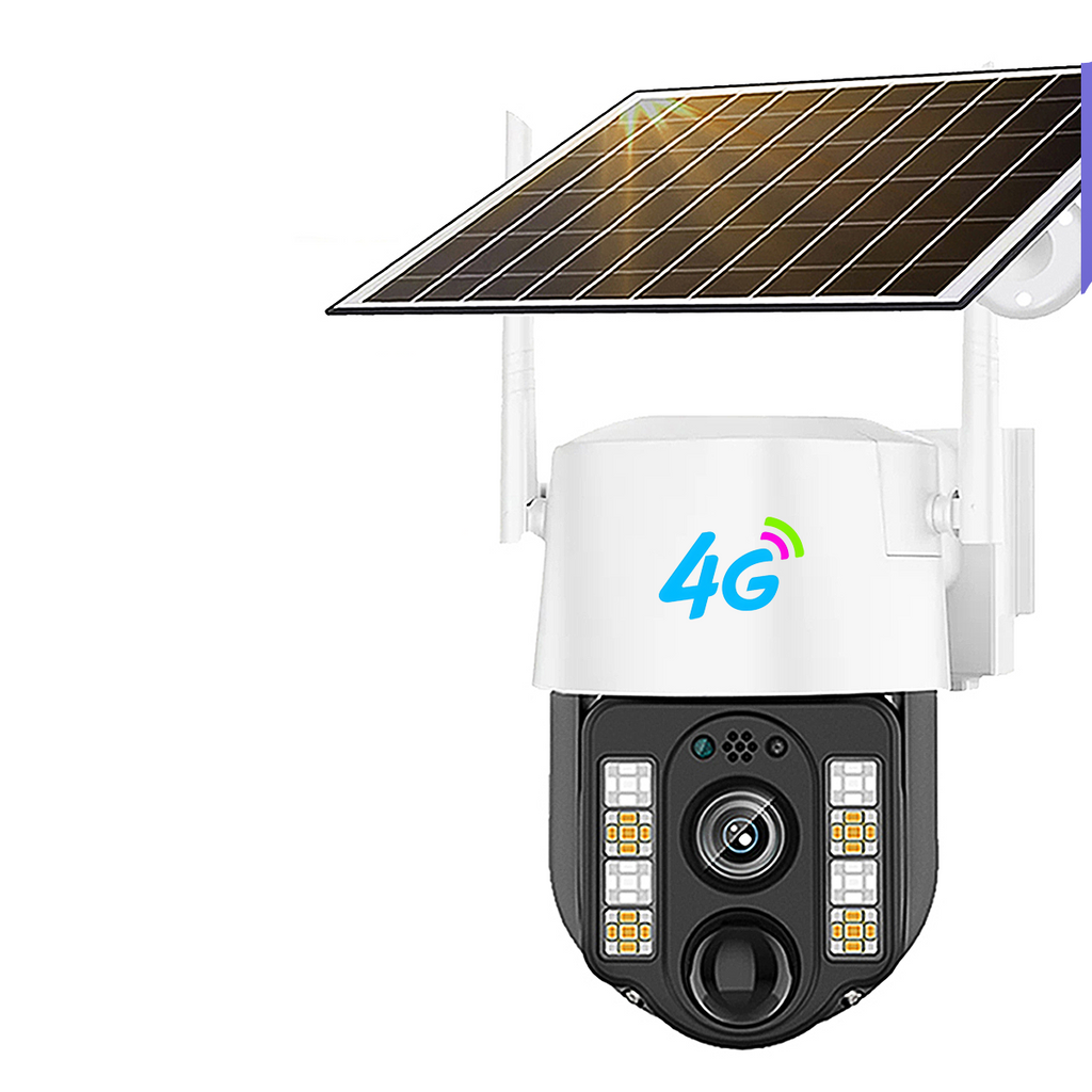 Câmera De Monitoramento Suporta Chip 4 G Com Painel Solar à Prova D'água