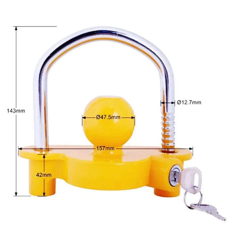 Proteção Anti Furto Roubo Pra Reboque Trailer Engate de reboque, Trava em Forma de U
