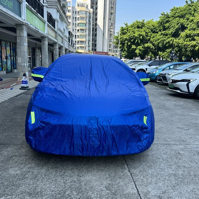Capa de carro impermeável para SUV e Sedan, Full Outdoor, Proteção UV, Sol, Chuva, Proteção contra neve, Azul, UV, Exterior, Universal