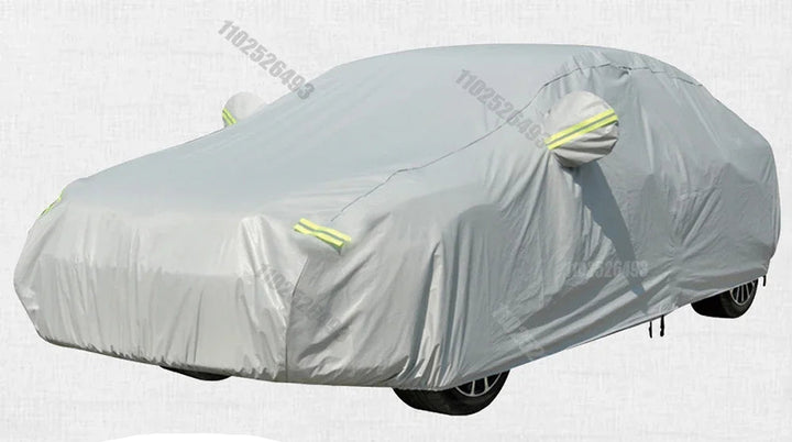 Tampa completa universal do carro, proteção solar grossa, exterior, isolação térmica, Uv-prova, Dustproof, anti Sedan, quatro estações, novo